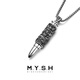 Mingyang Decorative Sea 925 Silver Xianglong Bullet Pendant Men's Zodiac Animal Year Necklace Domineering Retro Trendy Handmade Silver Jewelry Silver Style Pendant + Hexagonal Silver Chain-60cm