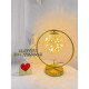 Qilang Lighting Table Lamp Bedroom Nordic Modern Simple Decoration Wedding Birthday Gift Glass Ball Starry Gypsophila One-button Switch