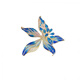 Mr. Ouyang's 2025 new blue enchantress flower brooch suit clothes pin accessories elegant temperament versatile corsage blue flower brooch A25-106