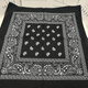 Cashew Blume Big Square Schal Hip Hop Headscarf Street Tanz Schal Männer und Frauen Koreaner Modeplatz Schal Stirnband Schal Schwarz