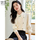 She enjoys long-sleeved shirts for women, new retro revival, Chinese style button-up shirts, women's new Chinese style tops T143C2442