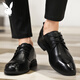 Playboy (Playboy) Lederschuhe Herrenschuhe 2025 Sommer Britisch -Business -Freizeitschuhe Herrenzehen Schicht Cowhide Formale Schuhe Schwarz 42