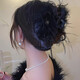 Dongyi's carefully selected New Year's gift feather clip hairpin back head plate hairpin shark clip high-end large hairpin black