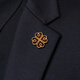 Kaflink's new brooch Wish Four Leaf Clover Badge Collar Button Collar Corner Button Men's and Women's Suit Suit Metal Badge Breast Buckle Gold Color Brooch - Wish Four Leaf Clover 1 piece