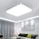 维诺亚LED吸顶灯正方形简约现代卧室灯阳台灯书房餐厅过道走廊会议室灯 银色38*38cm36w高光