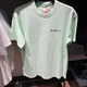 Nike kurzärmeligte T-Shirt Herren Sommer New Sportswear Modetrend gedruckt runden Hals halbärmeliges Hemd Casual Top HF6172-376/Green Cotton M.