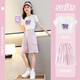 I.Karnow Girl Kurzarm Set Kinder Sommer Neue modische Kinderkleidung Casual Sports Shorts Girls Big Kinder Internet Promi Kleidung 9922 Weiß + 3388 Purple 160