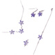 Lie Rui's favorite crystal natural tanzanite jewelry set S925 silver inlaid ring necklace ear hook bracelet temperament necklace