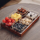Genasi glass fruit plate living room light luxury creative snack compartmented dry fruit plate Nordic ins internet celebrity snack candy plate