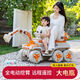 Raft Core Children's Car kann Erwachsene 0-12 Jahre alte Bagger Super Large Toy Car Toys Toys für Frauen und Jungen Fernbedienung Elektrische Graben Milchfarbe [Electric Grabging Arm] Bluetooth Music Double Sechs Räder [12v12 Batterie] Fernbedienungsmodell + vier Radlaufantrieb