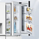 LG640 liter cross-door mid-door automatic ice maker see-through window refrigerator household large-capacity air-cooled frost-free energy-saving computer temperature control inverter compressor flat embedded 2024 knock-on ice machine white F664MEH95D