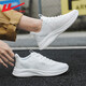 Huili sports shoes men's shoes summer mesh shoes breathable soft sole mesh shoes men's casual shoes men's light shock-absorbing running shoes white 1483 40