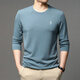 Barbouria Light Luxury Spring and Autumn New Men's Long Sleeve T-Shirt 2025 Fashion High-End Round Neck Slim Sweatshirt Upper Green Upper Green M 165/84A
