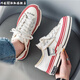 Qiaojia Herrenschuhe 2024 Neue Frühlings-Leinwandschuhe Dick-Soled-Bettlerschuhe Wu Jianhao Paare Hochhausschuhe Herren Sommer MX9903 Black 39 Standard Sportcode