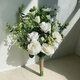 Tulip Calla Lily tenant des fleurs et obtenant un certificat Fausses Fleurs Simulation Fleur Photographie Photographie Mariage Corée Bouquet de mariée HD-TULIPS + Ruban