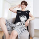 Junjun Suidi Mei Pijamas para hombres Chaleco de verano modal Seda de hielo Conjunto de ropa para el hogar de dibujos animados para hombres adolescentes y estudiantes Modal-Z838 Wukong XL (Altura 170-175 125-145 Jin Jin equivale a 0,5 kg)