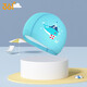 361 Children's Swimming PU Cap Sports Men's and Women's Fashionable Cute Cartoon Waterproof Comfortable Headless Swimming Cap Blue