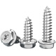 Fengji 304 stainless steel cross cavity flange out-of-surface hexagonal self-tapping screws with tip and tail pad screws MM3M4M5M6 304 without teeth-M8*30 5 pcs