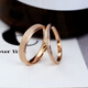 18K gold butt frosted ring for women AU750 rose gold men and women couple tail ring color gold pair 2MM rose gold frosted ring No. 5 is equivalent to No. 10 and No. 11