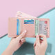 Xuanyan Cute Bear Wallet Women's New Fashion Card Holder Folding Small Wallet Women's Small and Fresh Student Wallet Bear Tri-fold Wallet [White]