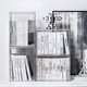Huixiang book box desktop book box foldable book storage box transparent exquisite storage student book storage box transparent