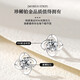 China Gold (CHINA GOLD) Platinum Diamond Earrings for Women Platinum Earrings Four-leaf Clover Earrings Birthday Gifts for Girlfriends and Wife Wedding Anniversaries Jingsuda Platinum Four-leaf Clover Earrings-Diamond