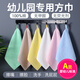 Shantou Lincun Kindergarten Class A pure cotton solid color towel infant square towel with lanyard 25cm soft absorbent mouth wipes and saliva towel Snowflake White (Class A 10 pieces) No fluorescent no armor 25x25cm