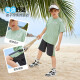 Fragen Sie Junior Children's Day Kindersportset 25 Sommer Thin Boy Short Sleeve Girls T-Shirt Shorts Schnell trocken rennen grün [JE2MHS13918M] 130