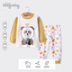 
Puppy Bigger children's pajamas men's pure cotton autumn clothes and autumn pants baby underwear suit women's spring and autumn baby home clothes base clothes 1479 panda style 80 recommended 12-18 months