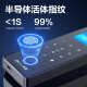 Tecnología de entropía de Zkteco F718 Puerta de vidrio Huella de huella de huellas Smart Contraseña electrónica Bloqueo de la oficina Puerta de vidrio Puerta abierta abierta Abierta Cableado Bluetooth Mini Managemento Control de acceso de acceso Metal Gray + Placa de acero (adecuado para una puerta de vidrio sin marco de una sola puerta)