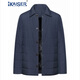 Caeser (Kaiser) Importierter Nerzmantel Herrener Nerzfell Park Nix Fel integrierter Fell Winterjacke Tibeter blau-importiert Nerzfell (Kaninchen-Samthülle) 52/2xl