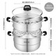 Joyoung Steamer 304 stainless steel household steamer thickened double layer large capacity soup pot steamed buns large steamer steamed bun pot 30CM double layer - ZGB3002 2 layers 30cm