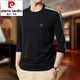 Pier Cardin Brand Pure Coton T-shirt à manches longues pour hommes à manches longues Sweat-shirt à cou rond épissé Pillumage polyvalent envergée