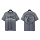 
WALKING BEAUTY Cross-border Wholesale Beauty Trend Hell Hell Star T-Shirt Print Pure Cotton Men and Women Summer Loose Short Sleeve T-Shirt 3895 Washing Black S