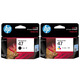 
HP (hp) original 47 ink cartridge black color suitable for 4825/4826/4828/4829/4877 printer 47 ink cartridge set (black 1300+color 700)