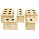 Qiling-Moxibustionsbox 12346-Loch-Gelenkmoxibustion, Körpermoxibustion, Bambus-Temperaturkontrolle, Moxibustion-Stick, Qi-Moxibustion-Säule Anti-Scenalting, Haushaltsmoxibusionspot, bequemer Moxibustion, Bamboo Drei-Loch + elastische Band + Moxibuktionssticke