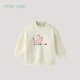 
little mori little forest children's clothing girls sweatshirt children's top half turtle neck autumn and winter clothes light pink 110 cm/4 years old
