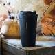 LOCK/LOCK Meet the Yuanqi Insulation and Cold Coffee Cup Bounce Cover Men and Women's Beauty Water Cup 400ML Blue LHC3271NVY