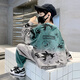 三叶豆（SANYEDOU）男童套装春秋款儿童运动服中大童衣服男孩悟空卡通卫衣秋季两件套 TZ6167款绿色 170cm