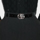 
Gucci (GUCCI) women's black leather double G multi-color crystal buckle belt 3 cm 7955630YAUG1047 65