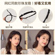 Danqin French Pearl Hairband Women's Summer High-end Versatile Hairpin Pressed Hairband 2025 New Hair Accessories Two Pearls Black Hairband