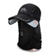 Sun protection hat for men, face covering hat, sun protection, anti-mosquito neck protection, outdoor fishing hat, folding cycling hat, face mask, mountaineering hat for women, dark gray, adjustable