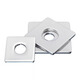 Tianzhuo Hardware 304/316 stainless steel enlarged and thickened square gasket flat gasket square square gasket for curtain wall 3M4-M20 M8*25*2.8 316 material/5 pcs