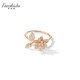 QUAMER old phoenix color gold index finger flower ring female Internet celebrity personality Korean version rose gold opening adjustable rose gold opening adjustable