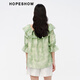Das gleiche Verschüttungs-gedruckte Design-Chiffon-Shirt in Hongshe Einkaufszentrum 2024 New Damen Ruffle One-Shoulder Top Jiangnan Yanyu 687 XL