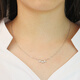 Fiber beam (QIANSHU) PT950 platinum necklace women's platinum necklace platinum pendant fashion chain clavicle chain about 39.5+3 cm long about 3.45-3.55 grams