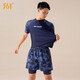 361 men's swimsuit and trunks set 2-piece swimsuit top full body men's professional flat-angle quick-drying swimming equipment