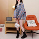 Cleavery Die Hip-Hop-Denimjacke im Frühjahr im Frühjahr und Herbst 2025 Neues koreanisches Version loses Design und altersreduzierende Casual Top Trend 829 Patch L (Empfohlen 130-145 Jin [Jin entspricht 0,5 kg]))