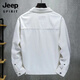 JEEP SPIRIT Jeep American casual khaki denim jacket men's Korean style trendy flying employee jacket trendy brand loose large size khaki XCL#659 high quality 3XL