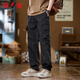 Yalu pantalon de travail masculin mince fine marque de mode américaine pantalon masculin lâche pantalon décontracté à jambe droite glace pantalon à séchage rapide au cool a168 kaki 3xl